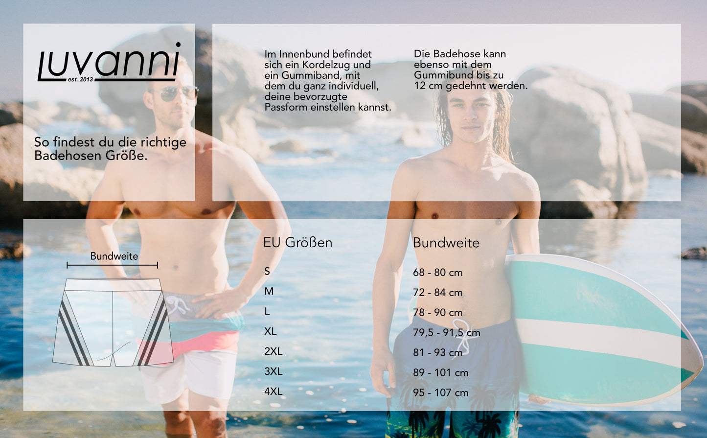 TS9 BLAU BADEHOSE HERREN SCHWIMMHOSE STREIFEN