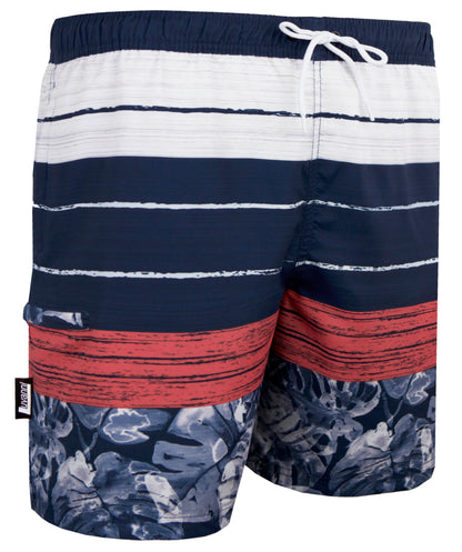 STYLE 868 HERREN BOARDSHORTS BLÄTTER STREIFEN