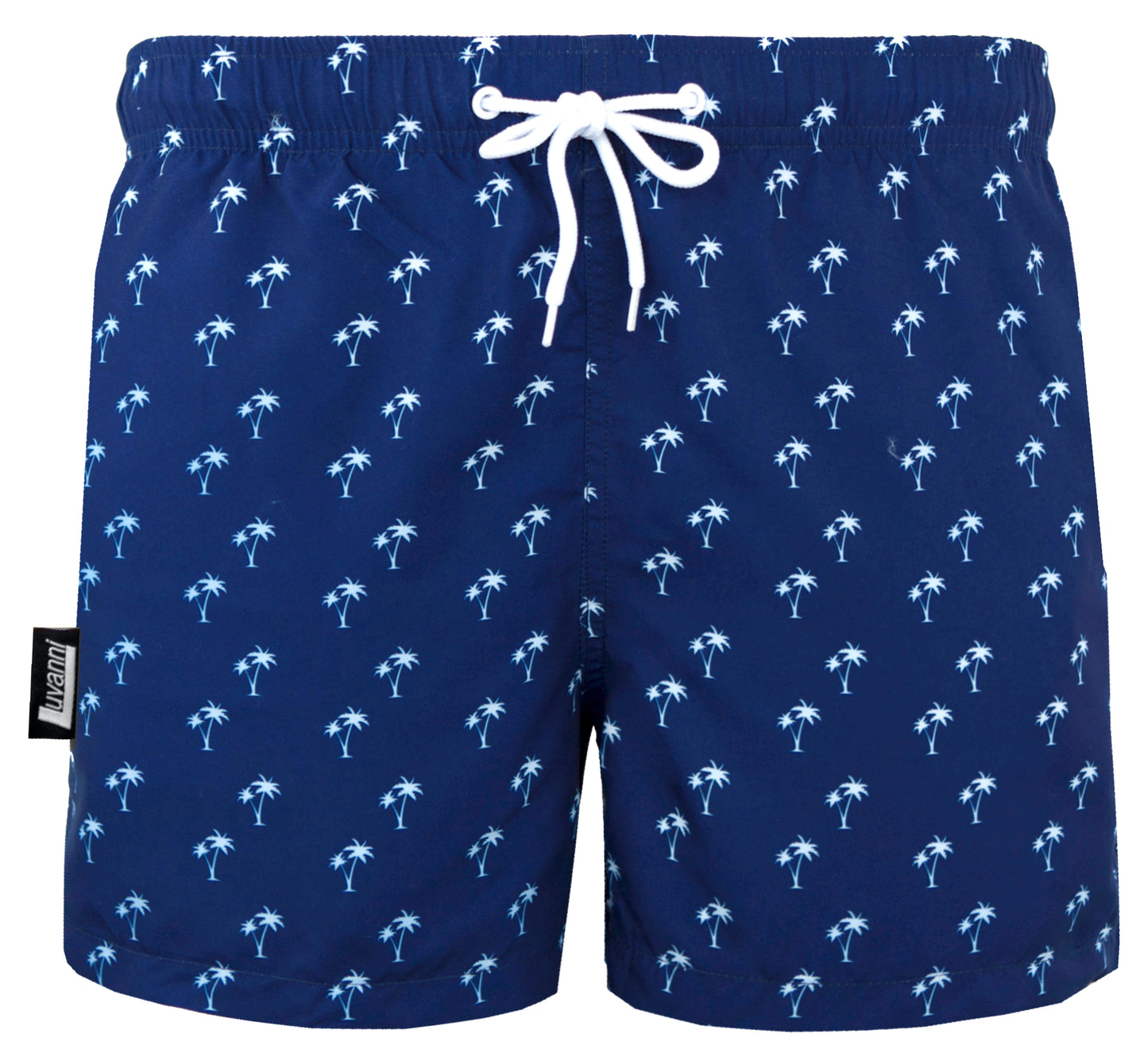 STYLE 24 BLUE WHITE MEN BOARD SHORTS PALM TREES
